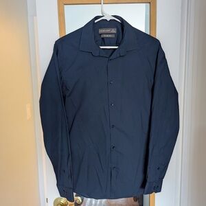 Primark Men's Navy Button-Up Shirt